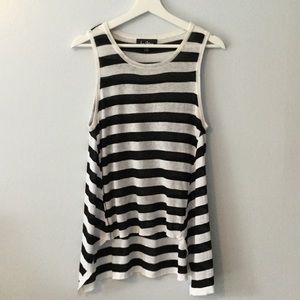 Sam Edelman Black And White Knit Tank Top